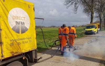 Direct Infra werkt veiliger tijdens asfalteerwerkzaamheden met AXIWI