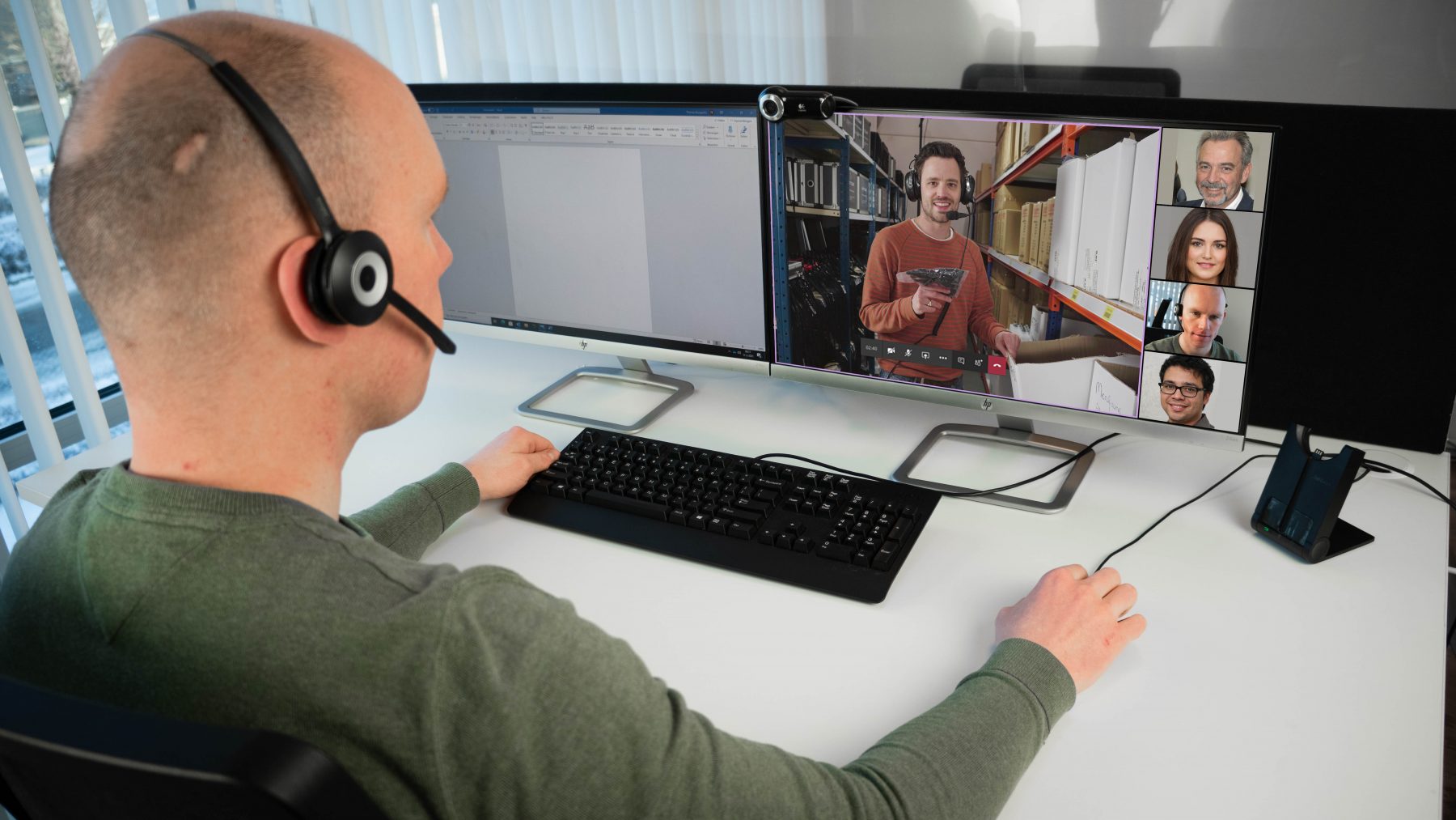 rondleiding volgen op afstand videoconferincing op desktop